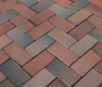 Клинкерная брусчатка Wienerberger Rotblaubunt